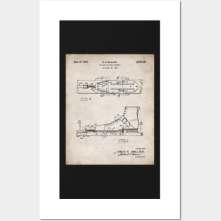 Ski Boots Patent - Snow Skier Skiing Lodge Art - Antique Posters and Art